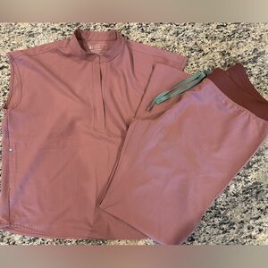Figs Livingston Scrub Pants XL Tall & Rafaela Top Size Large (oversized top)